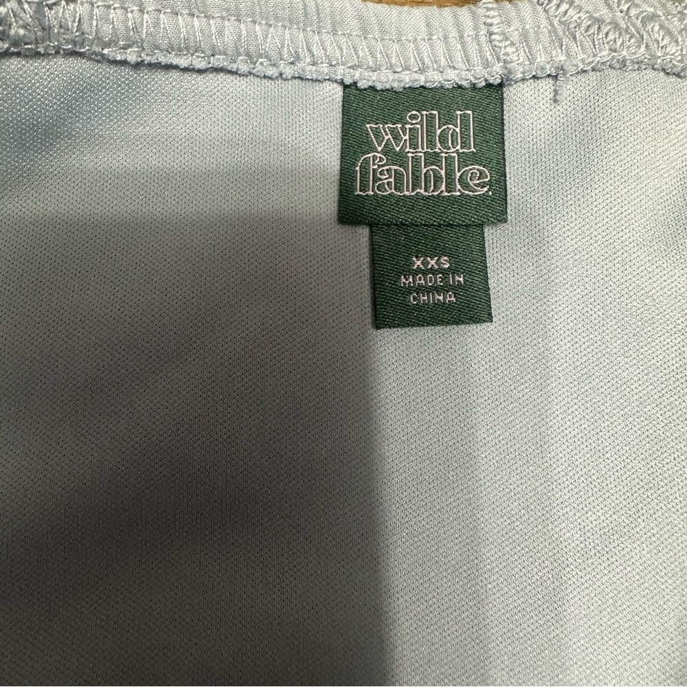☀️SALE☀️ Wild Fable Light Blue Eyelet Tiered Sundress NWT XXS - Picture 4 of 6